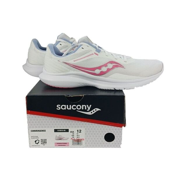 SauconyConvergence Women's Running Shoes Sz 12 White/Pink Sneakers S10910-06